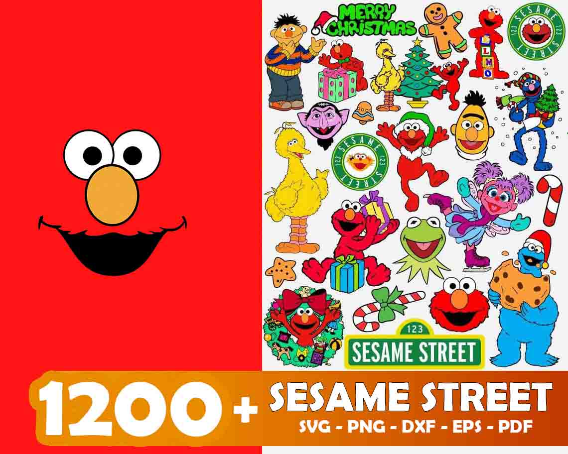 Cookie Monster - 1st Birthday Bundle - Sesame Street - SVG Cut Files