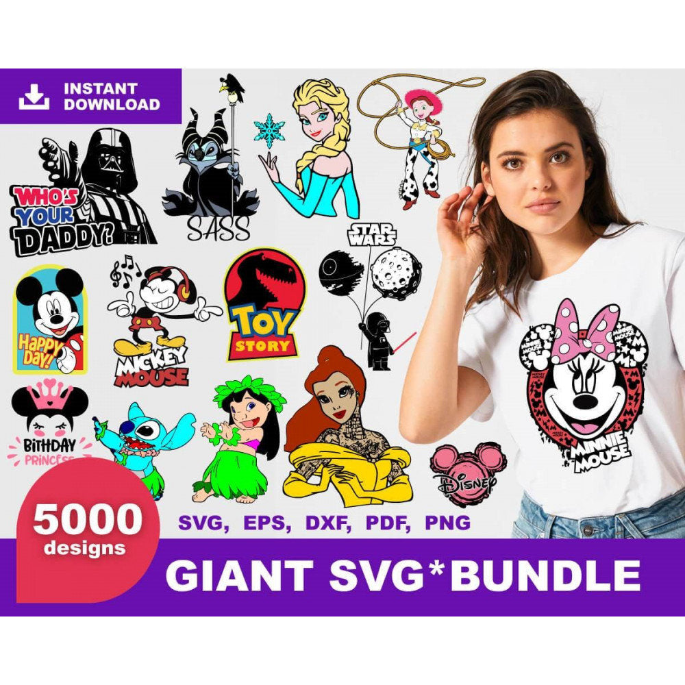 MEGA Disney Inspired SVG T-Shirt Bundle | Digital Product