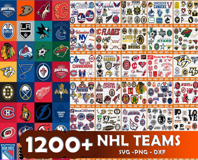 1200+ NHL Teams Svg Bundle