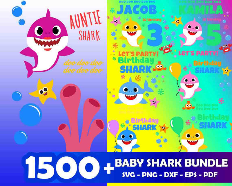 1500+ Baby Shark SVG Bundle