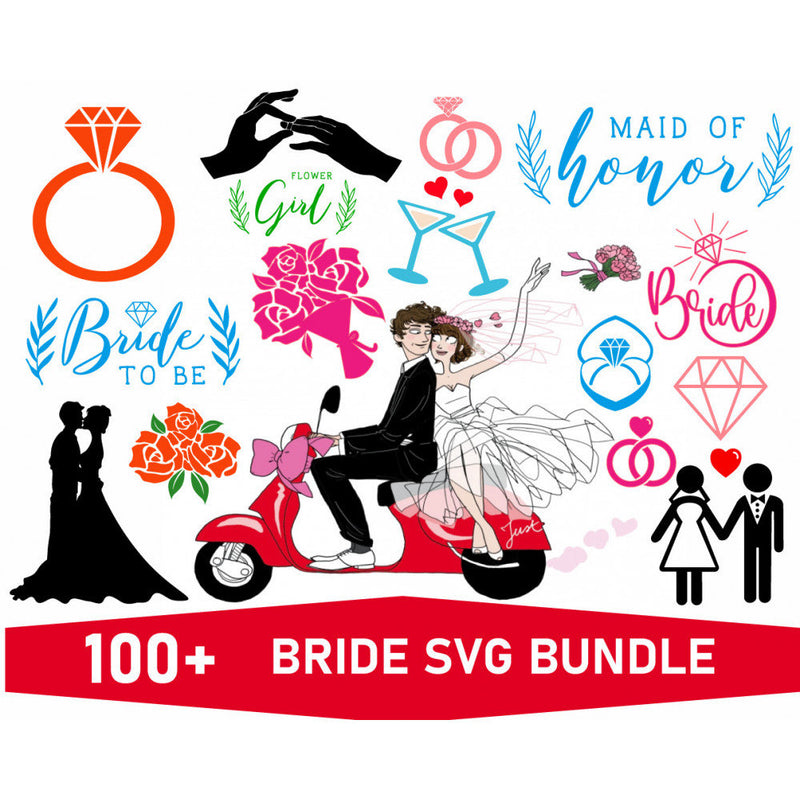 100+ BRIDE SVG BUNDLE