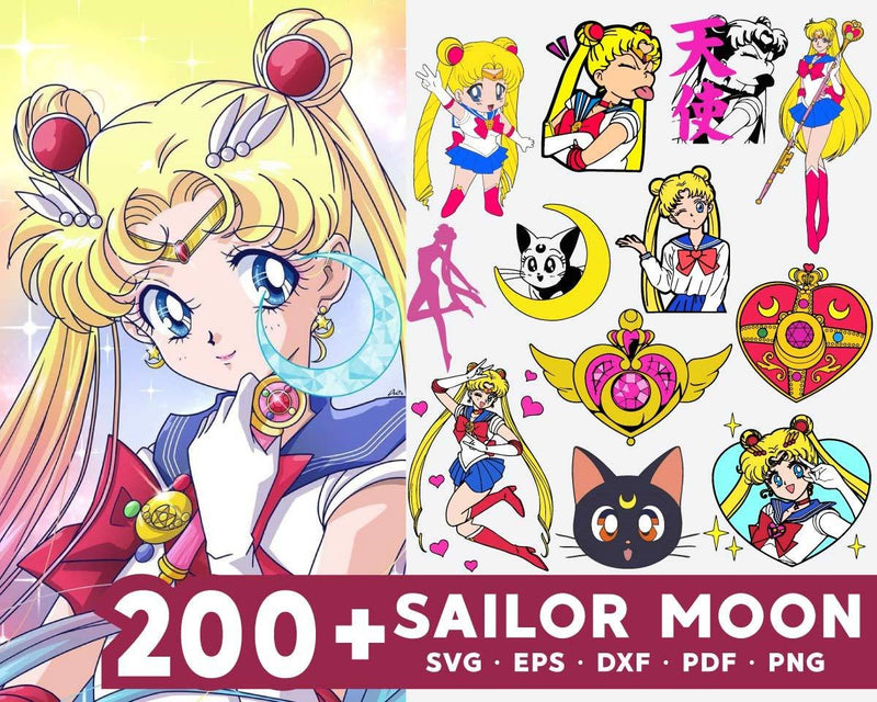 200+ Sailor Moon SVG Bundle V2