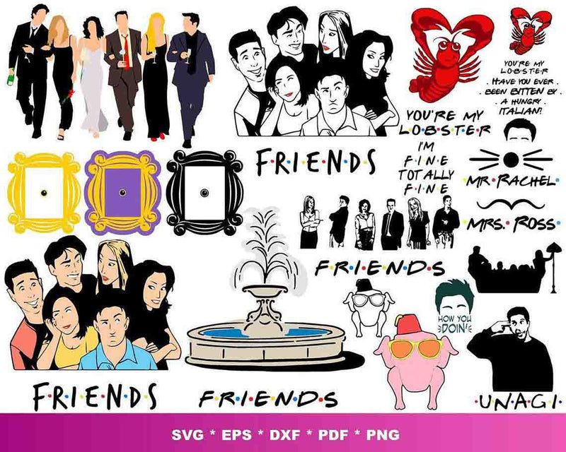 1000+ Friends TV Show SVG Bundle