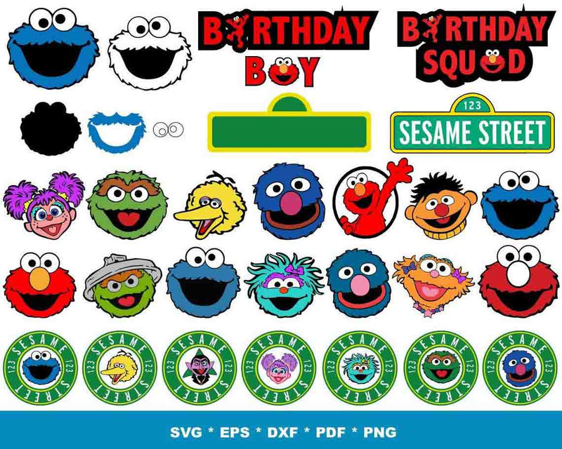 1200+ Sesame Street SVG Bundle