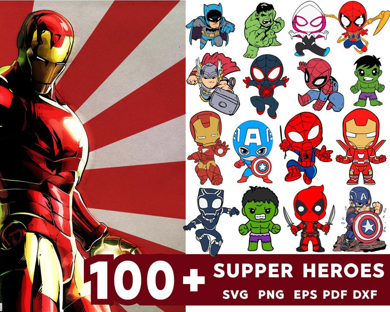 100+ Super Heroors Svg Bundle V1