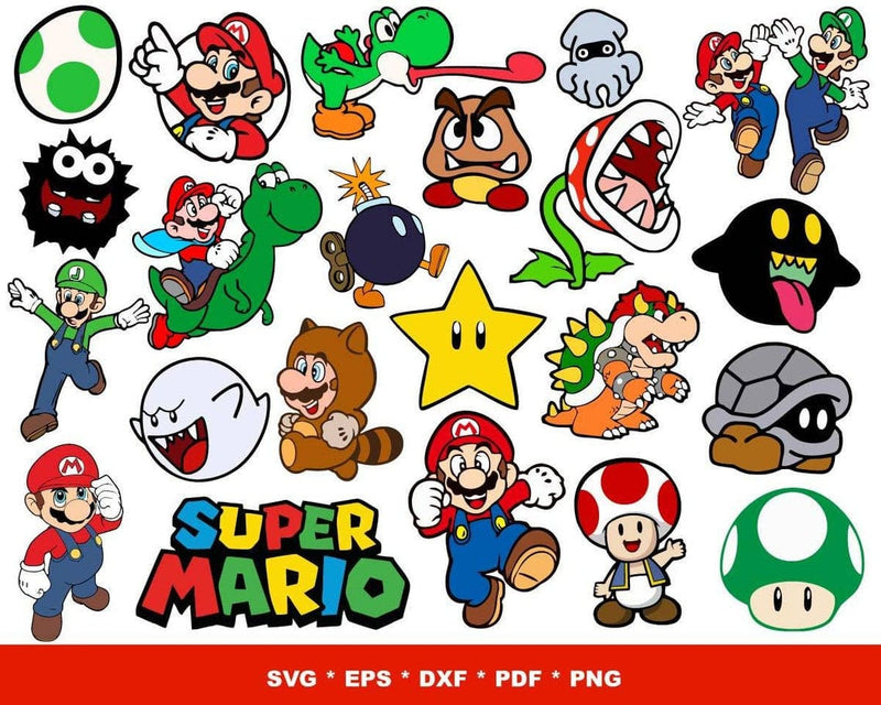 200+ Super Mario SVG Bundle