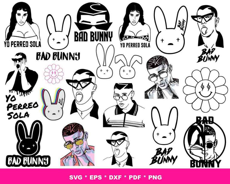 270+ Bad Bunny SVG Bundle