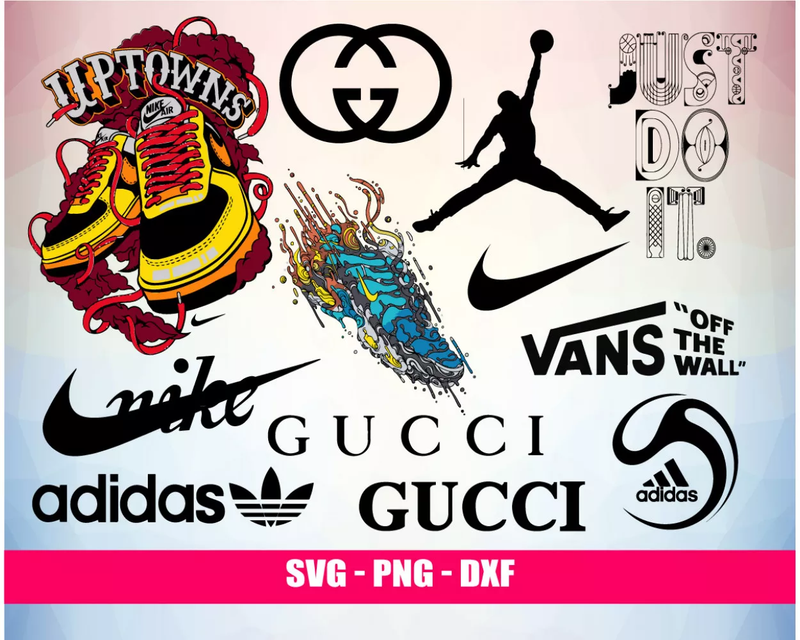 Gucci Louis Vuitton Logo Bundle Svg, Brand Svg, Gucci Svg, Louis