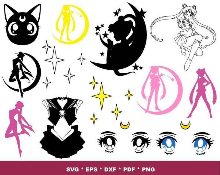 200+ Sailor Moon SVG Bundle V1