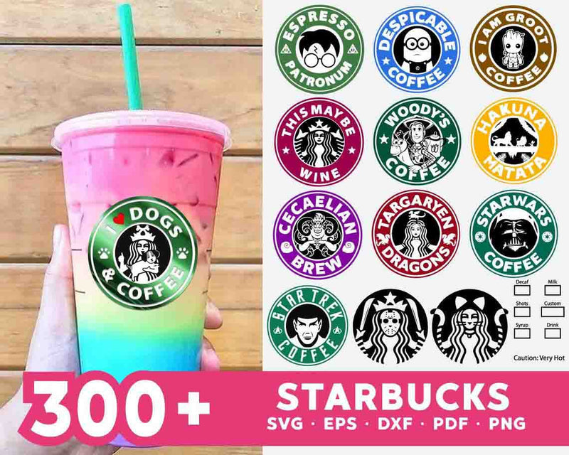 300+ Starbucks SVG Bundle