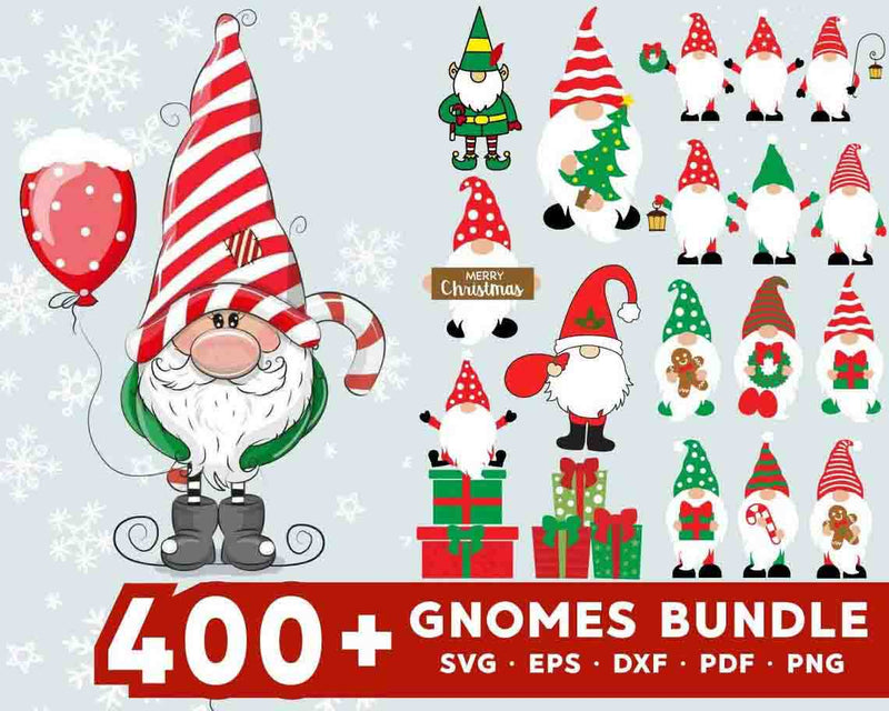 400+ Gnomes SVG Bundle