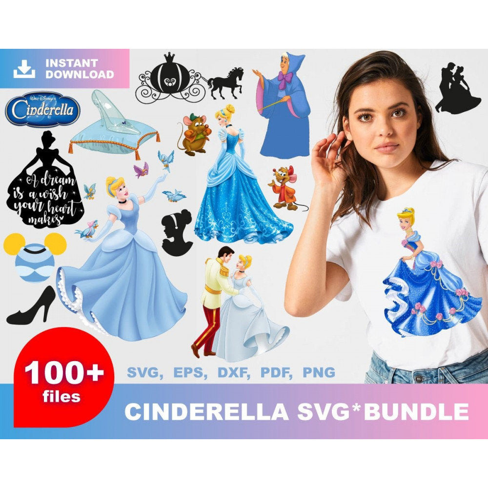 100+ CINDERELLA SVG BUNDLE