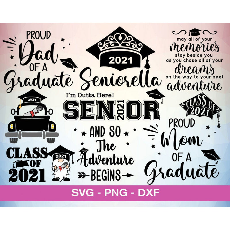 100+ Graduation, class of 2021 svg bundle