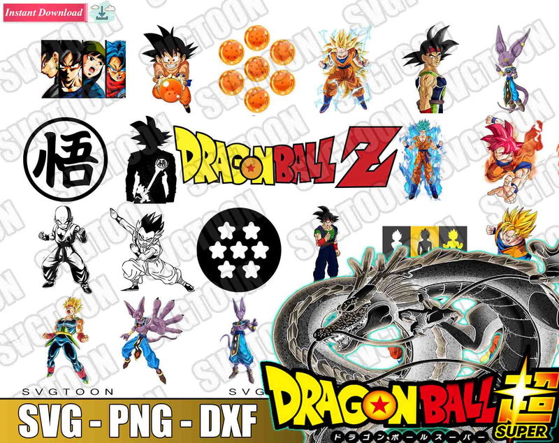 Dragon Ball Bundle SvG PnG DxF