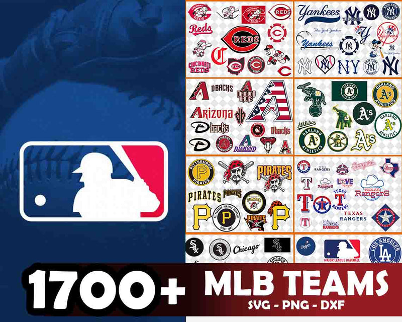 1700+ MLB Teams SVG Bundle
