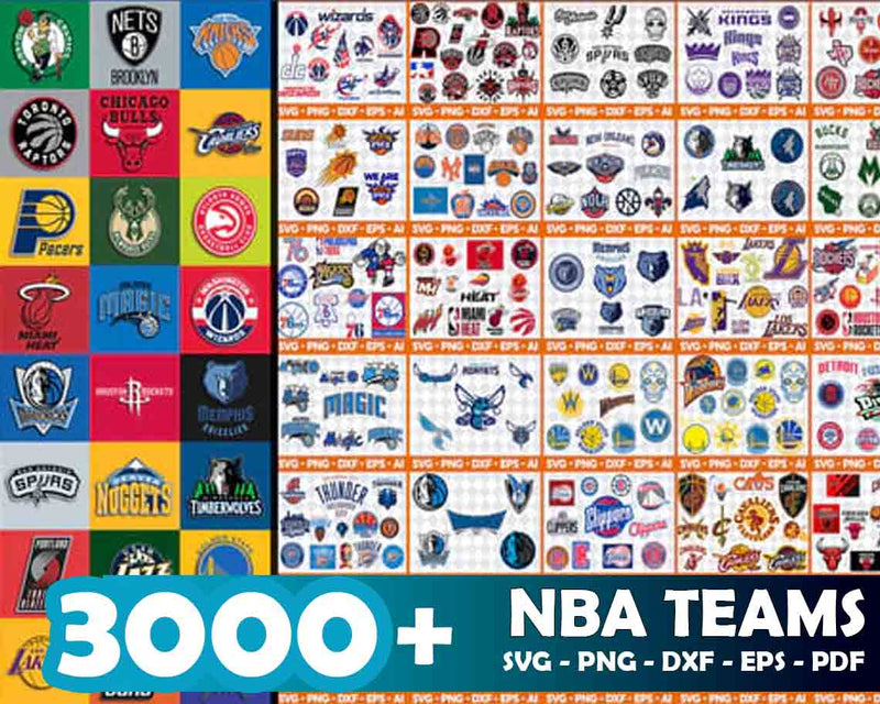 3000+ NBA Teams SVG Bundle