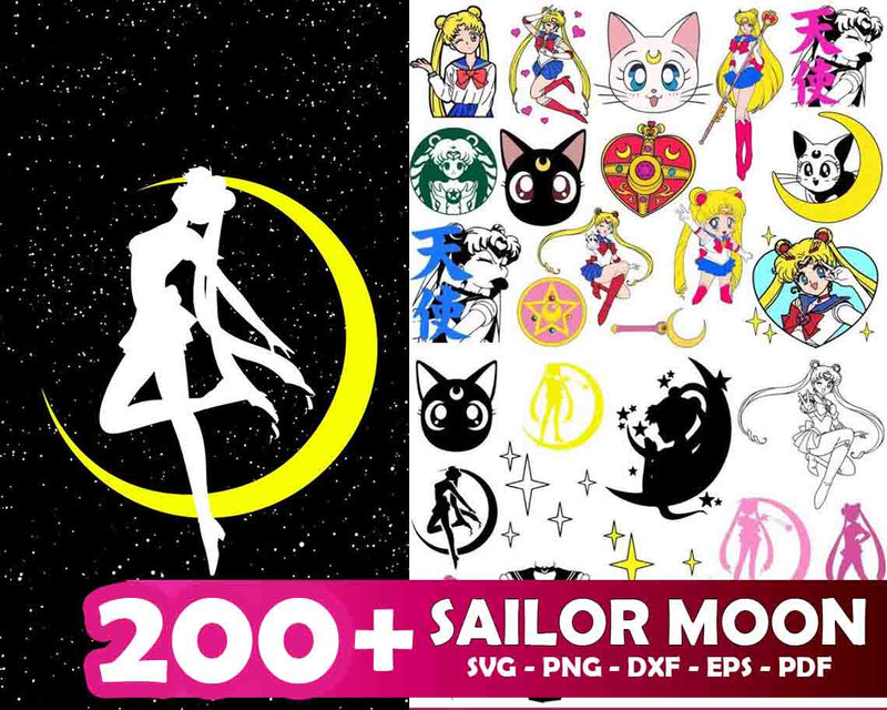 200+ Sailor Moon SVG Bundle V1