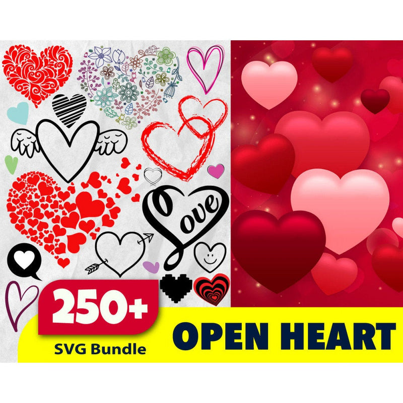 250+ Open heart svg bundle