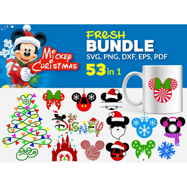 Christmas disney 58+ Svg Png Pdf, mickey christmas, Instant Download, Cricut