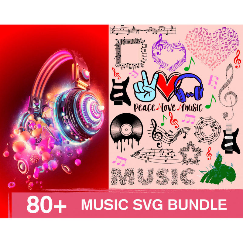 80+ MUSIC SVG BUNDLE