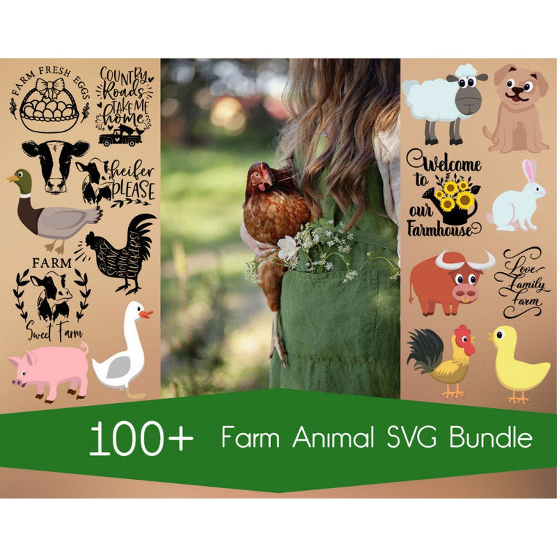 100+ Farm animal svg bundle