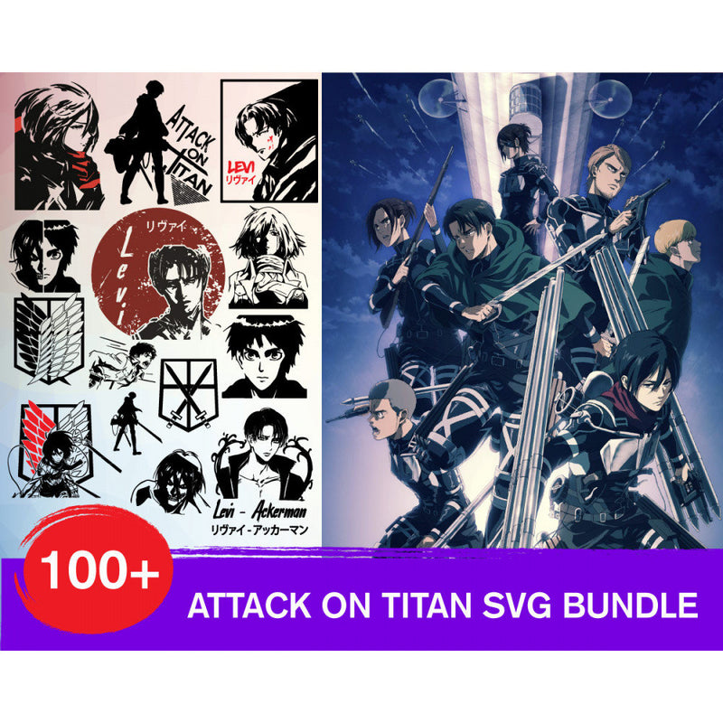 100+ Attack on titan svg bundle