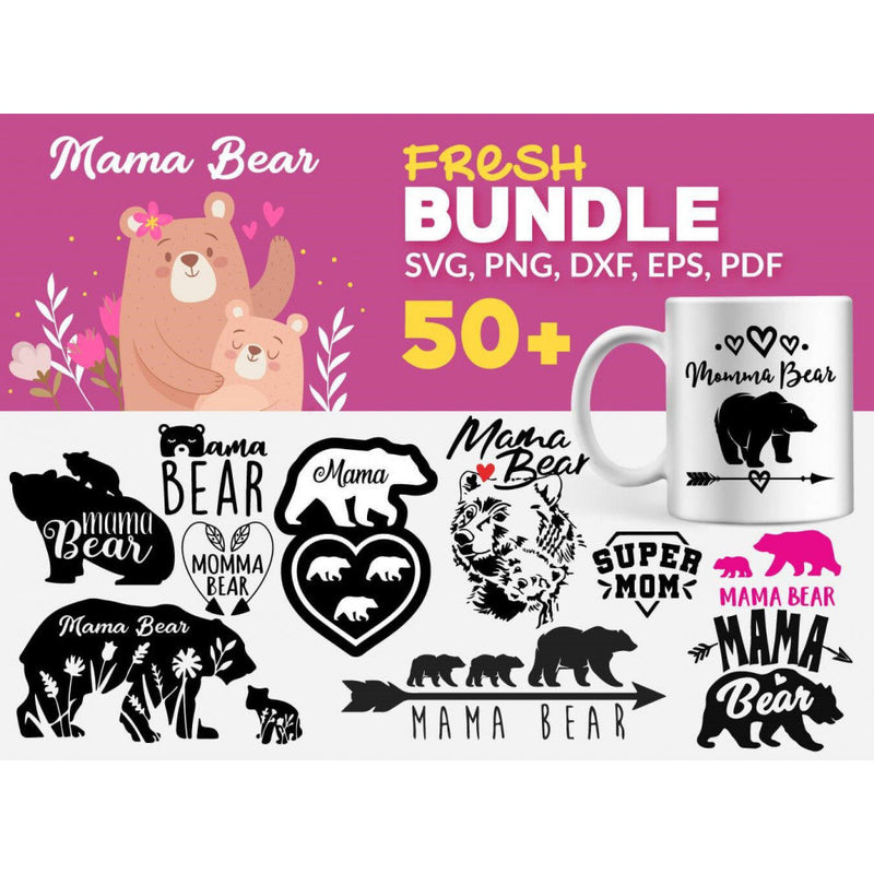 50+ Mama bear svg bundle