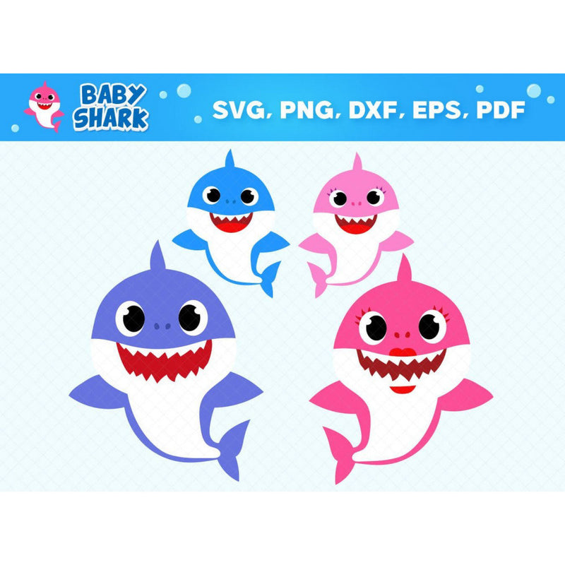 35+ Shark family fun svg bundle