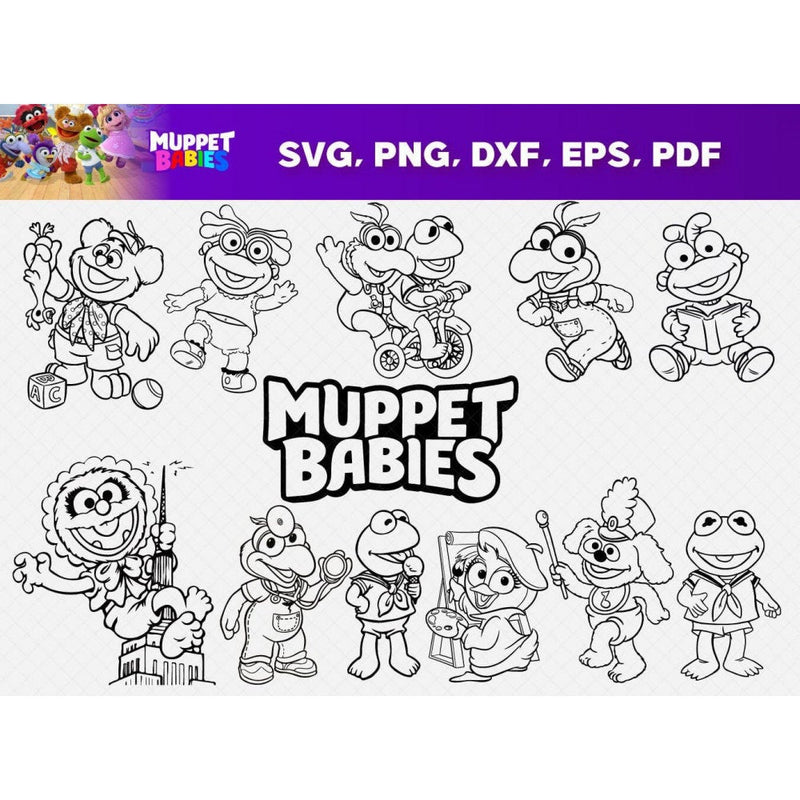 68+ Muppet babies svg bundle