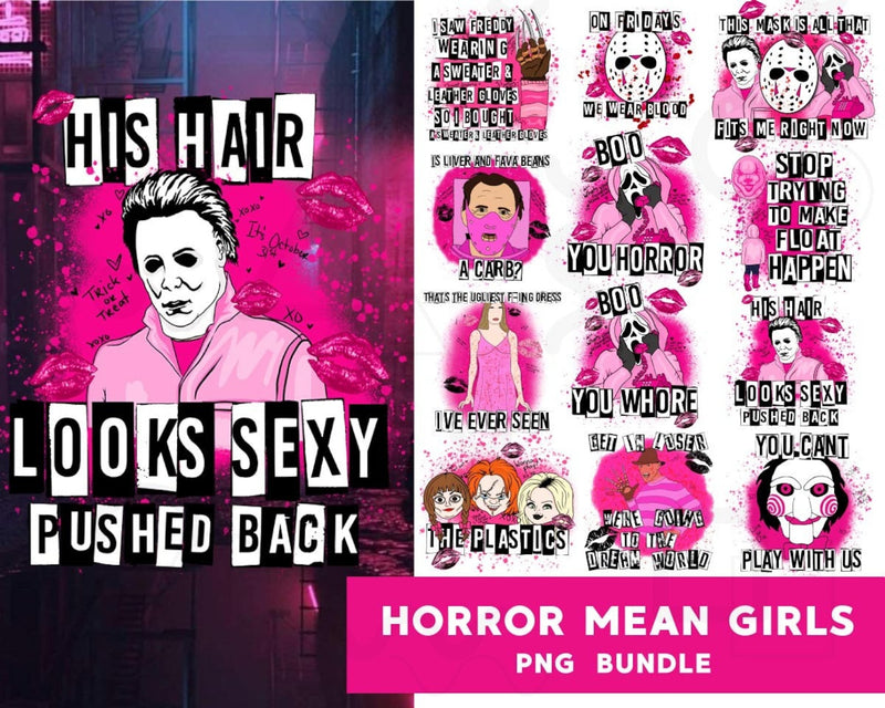 Horror mean girls PNG bundle
